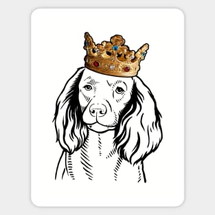 American Water Spaniel Dog King Queen Wearing Crown Sticker